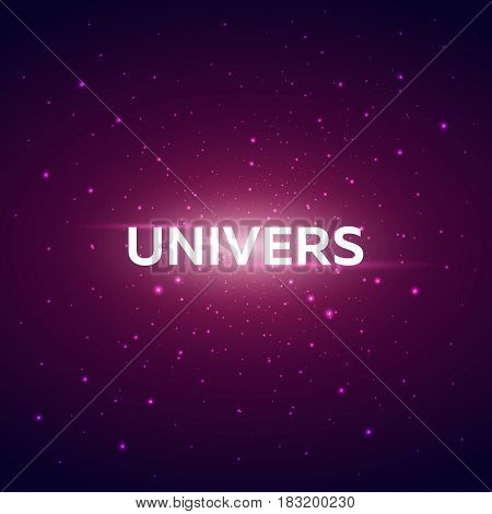 Space Background With Stras. Starry Sky. Vector Illustration.