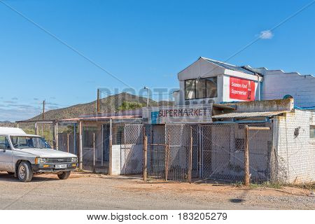 ZOAR SOUTH AFRICA - MARCH 25 2017: A supermarket in Zoar a village in the Western Cape Province