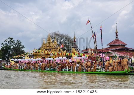 Phaung Daw U Festival On Inle Lake In Myanmar