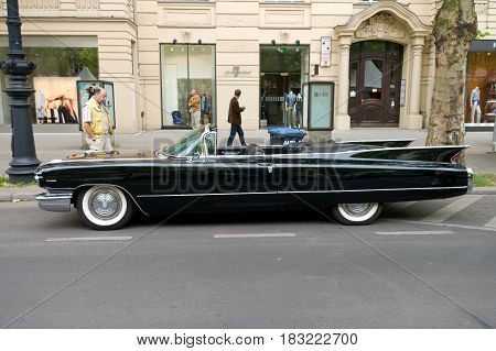 BERLIN - MAY 28: Cars Cadillac Sedan de Ville the exhibition "125 car history - 125 years of history Kurfurstendamm" May 28 2011 in Berlin Germany