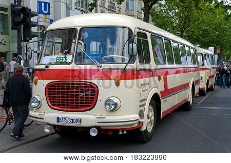 BERLIN - MAY 28: Bus Skoda 706 RTO (Karosa) the exhibition 