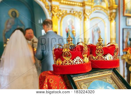 Crown for wedding in the Orthodox Church. The concept of wedding in the Church