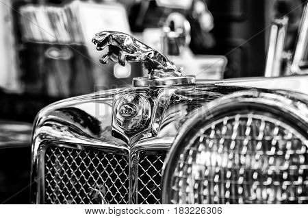 BERLIN - MAY 28: The symbol car Jaguar (Black and White) the exhibition 