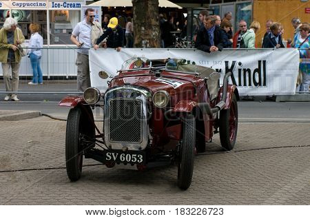 BERLIN - MAY 28: A sports car Austin 7 65 Sports (1933) the exhibition "125 car history - 125 years of history Kurfurstendamm" May 28 2011 in Berlin Germany