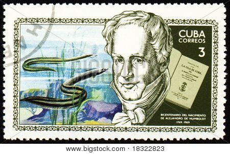 Alexander Von Humboldt und Meer-Aal auf Post Briefmarke