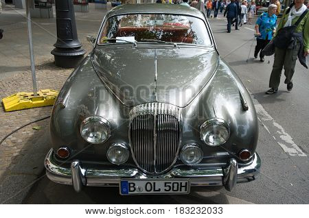 BERLIN - MAY 28: Sports Car Jaguar XK 140 DHC the exhibition 