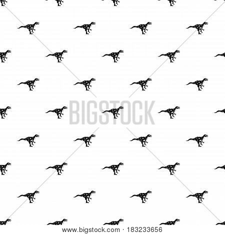 Ornithopod dinosaur pattern seamless in simple style vector illustration