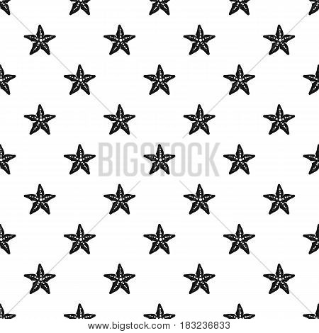 Starfishpattern seamless in simple style vector illustration