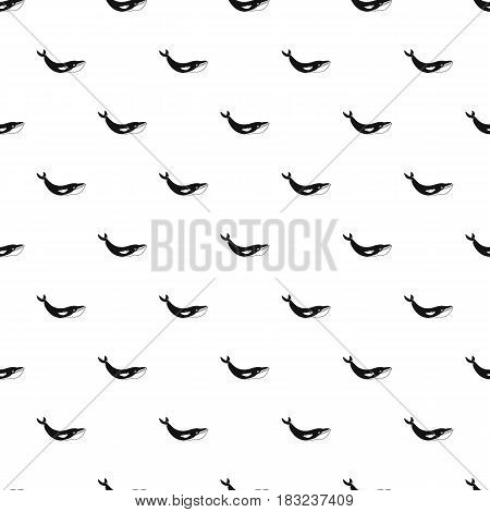 Whale pattern seamless in simple style vector illustration