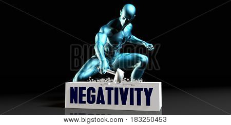 Get Rid of Negativity and Remove the Problem 3D Illustration Render