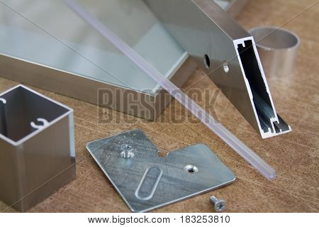Furniture accessories. Metal profile for furniture production.