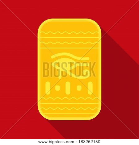 Eye of Horus icon in flat style isolated on white background. Ancient Egypt symbol vector illustration.