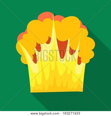 Nuclear explosion icon in flat design isolated on white background. Explosions symbol stock vector illustration.