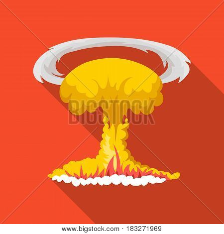 Nuclear explosion icon in flat design isolated on white background. Explosions symbol stock vector illustration.
