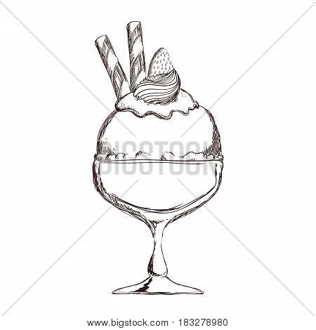 Delicious ice cream icon vector illustration graphic design