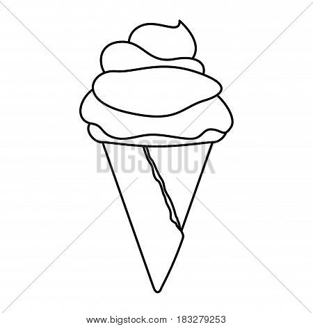Delicious ice cream icon vector illustration graphic design