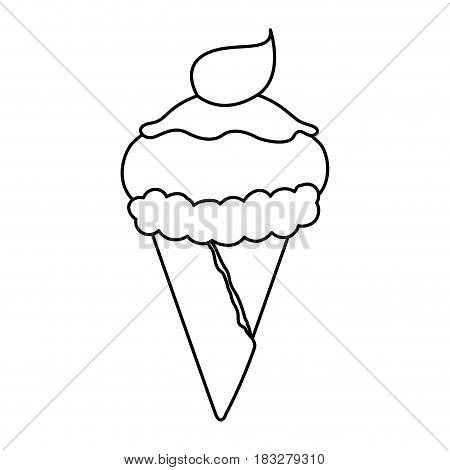 Delicious ice cream icon vector illustration graphic design