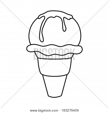 Delicious ice cream icon vector illustration graphic design