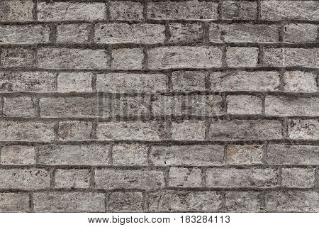 Red Old Worn Brick Wall Texture Background.