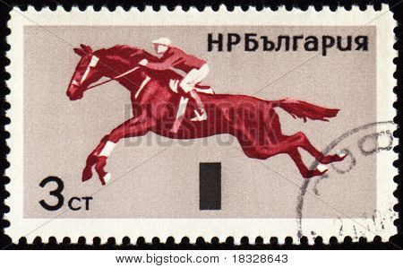 Hest ridebanespringning på Post stempel