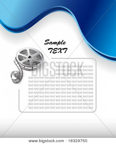 	 vector background with a reel of film