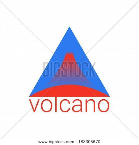 Geometric Triangle Logo In Bright Red And Blue