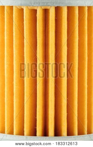 oil filter texture for car, closeup view