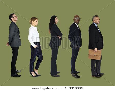 Business people lifestyle gesture confidence profession standing on background