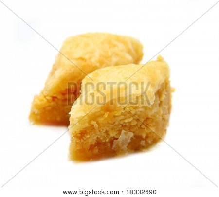 2 つのバクラヴァ作品グルメ概念