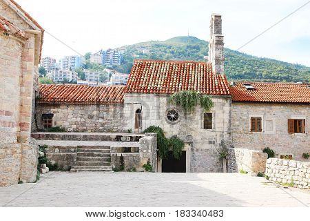 Old town, Budva. Montenegro. Old street in Budva