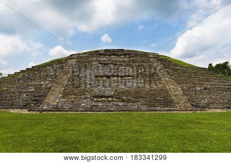 Detail of a pyramid at the El Tajin archaeological site in the State of Veracruz Mexico