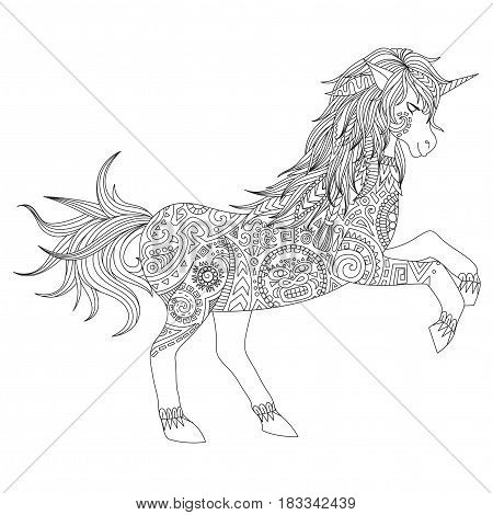 Jumping Unicorn Coloring Pages - Fun And Free Unicorn Coloring Pages
