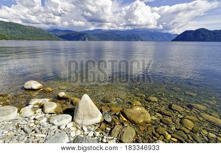Siberia. Teletskoe lake views over Cape Couvent