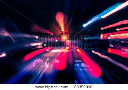 Blurred Background Of A High-speed Vehicle