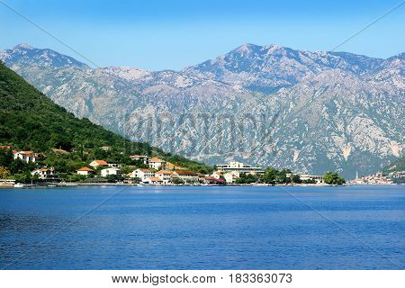 Perast, Montenegro. Bay of Kotor. Beautiful nature in Montenegro