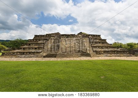 Detail of a pyramid at the El Tajin archeological site in the State of Veracruz Mexico