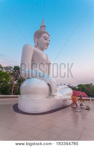 White Statue Buddha