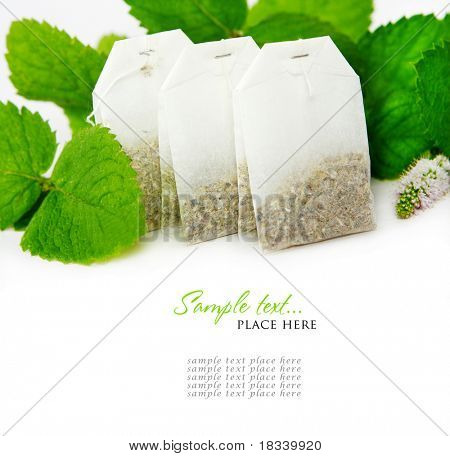 Teabags และใบมิ้นท์