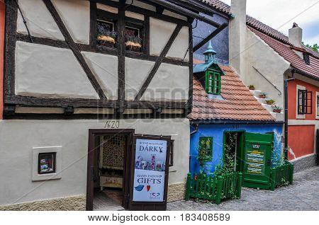 Prague, Czech Republic - June 17, 2012: Zlata Street is one of the main landmark of Prague