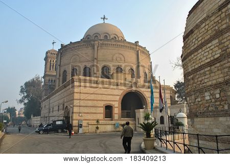Cairo, Egypt - January 20, 2011: Early morning on the street in the Coptic area in Cairo