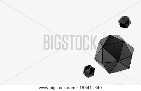 Gold geo shpere background. 3 d rendering