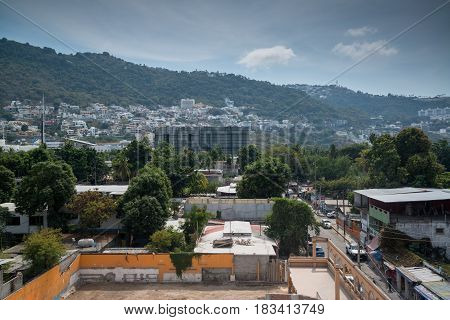 Acapulco de Juarez, Mexico, circa february 2017: View on the Acapulco de Juarez city in Mexico
