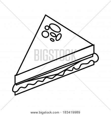 delicious sandwish isolated icon vector illustration design