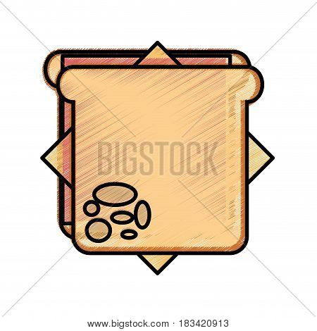 delicious sandwish isolated icon vector illustration design
