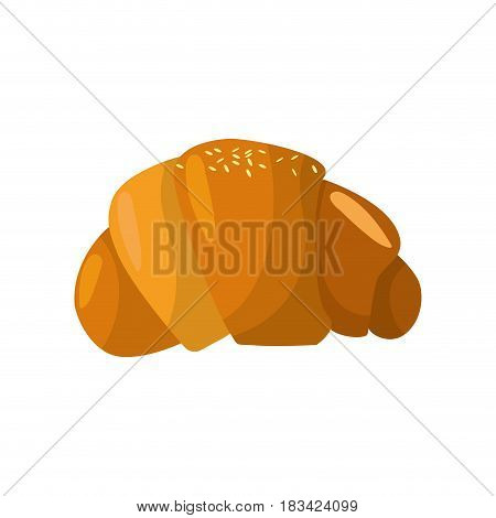 delicious fesh bakery croissant bread, vector illustration