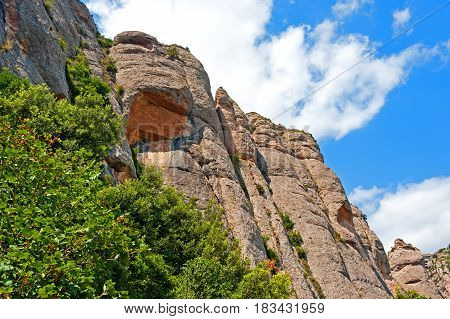Monserrat mountain Benedictine Abbey near Barcelona, Spain