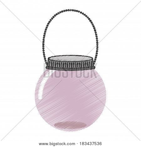 mason jar with hook isolated icon vector illustration design