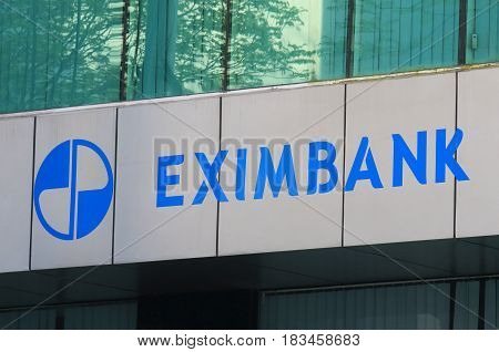 HO CHI MINH CITY VIETNAM - NOVEMBER 30, 2016: Eximbank. Eximbank is the 5th largest bank in Vietnam.
