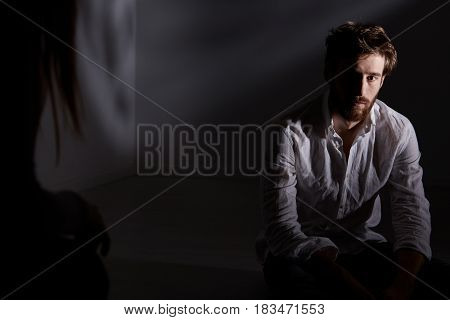 Man Looking At His Interlocutor