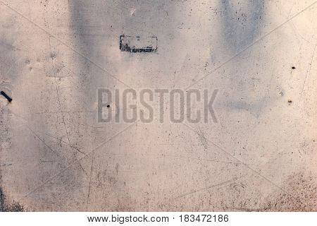 Creative Bright Metallic Background. Flat Background Texture Of Dirty Rusty Metal. Bright Rusty Spot